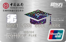 中国银行长城环球通新东方联名信用卡（银联版-白金卡）